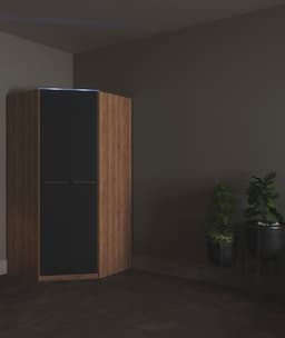 priess Eckkleiderschrank Barcelona | Holztöne