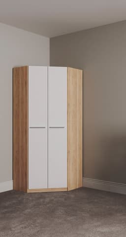 priess Eckkleiderschrank Barcelona | Holztöne
