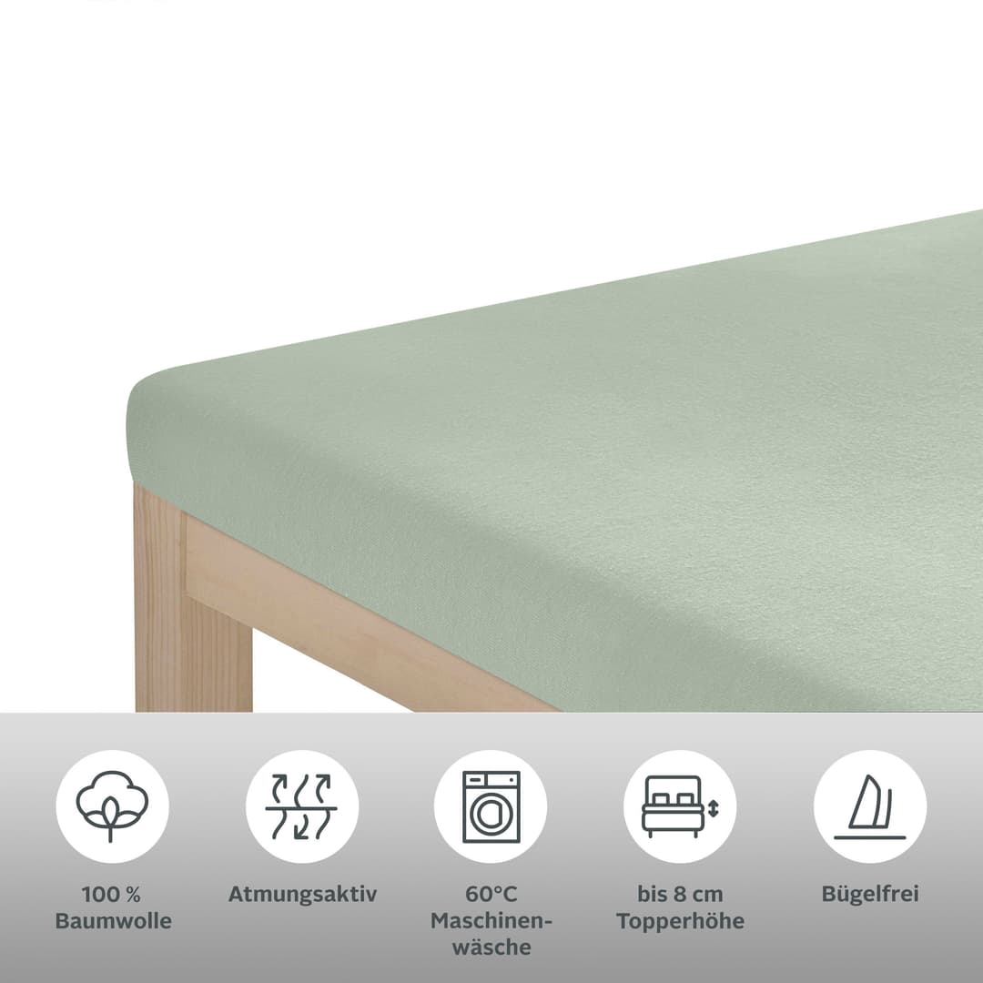 OTTO home Spannbettlaken Topper Basic | Grün
