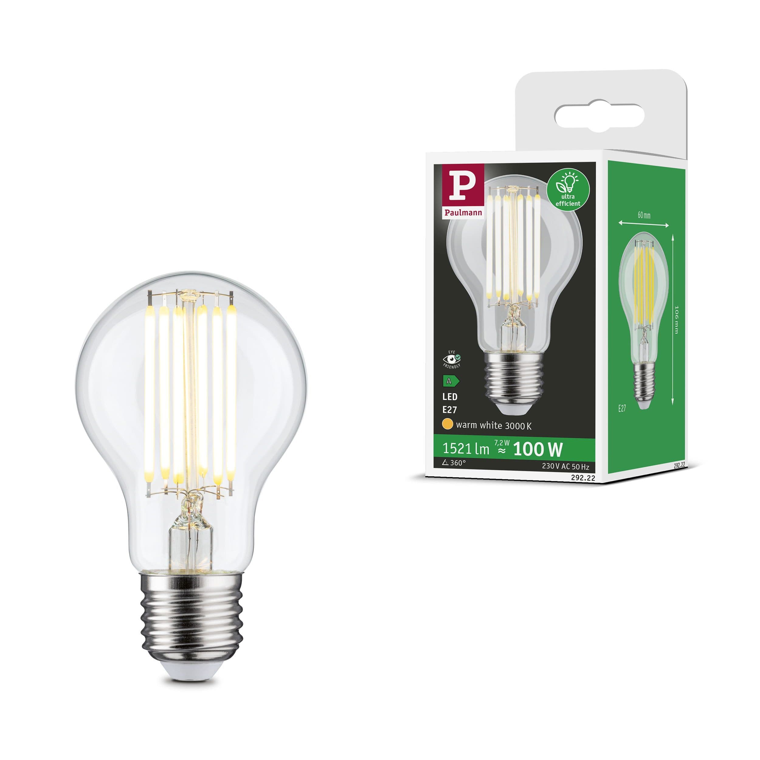 Paulmann LED-Leuchtmittel Eco-Line Filament | Transparent