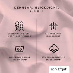 Schlafgut Spannbettlaken PURE BOXSPRING | Rosa