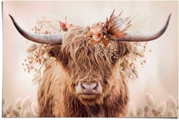 Reinders! Poster Highlander in Blumen | Braun