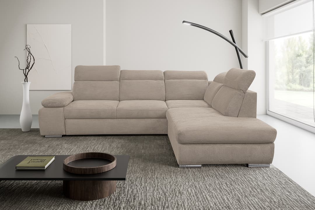 WERK2 Ecksofa Alicante Cord | Beige