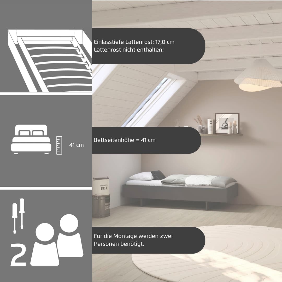 rauch Futonbett Phoenix | Weiß