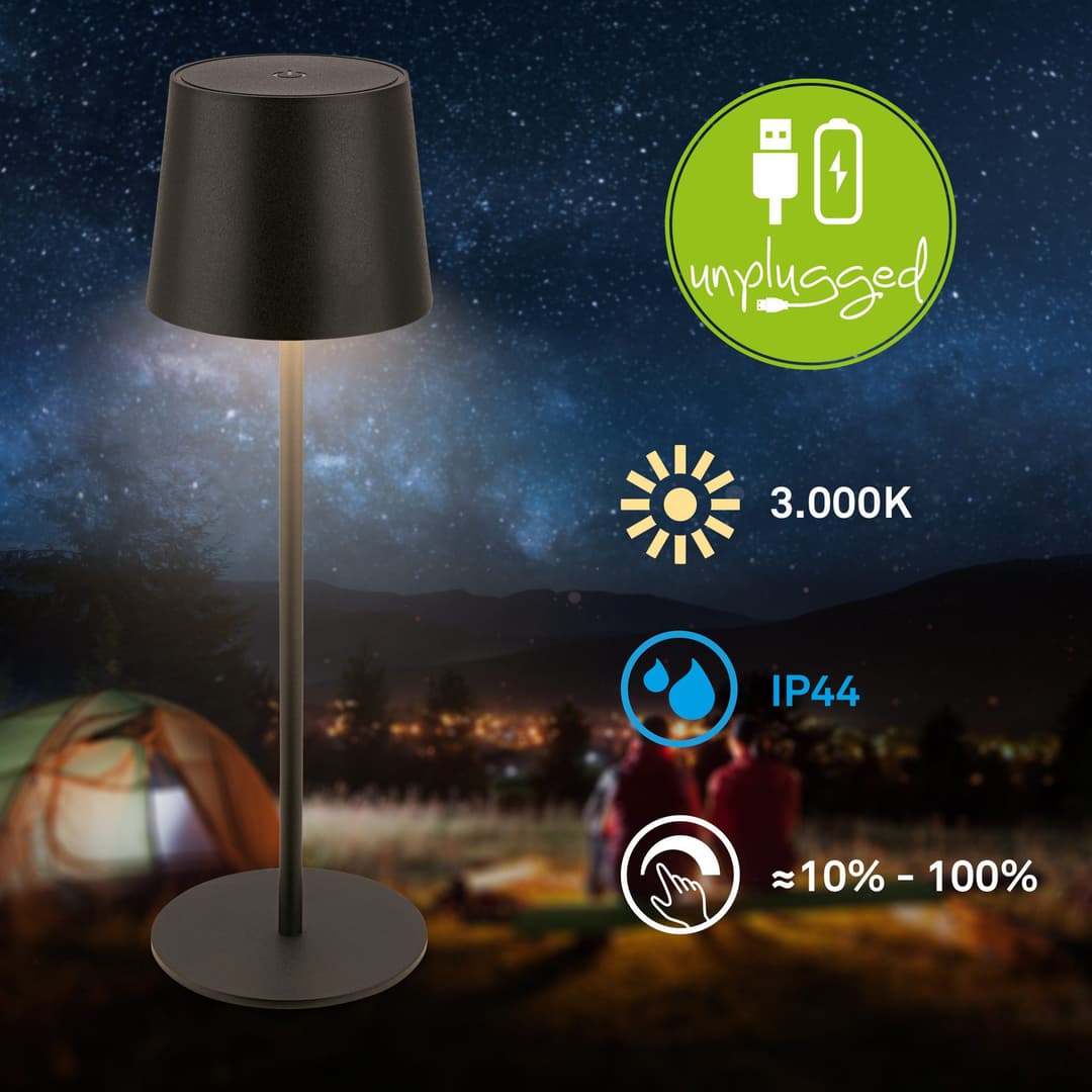Briloner Leuchten LED Außen-Tischleuchte BOTA 7708015 | Schwarz