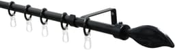 GARDINIA Gardinenstange Set Flame | Schwarz