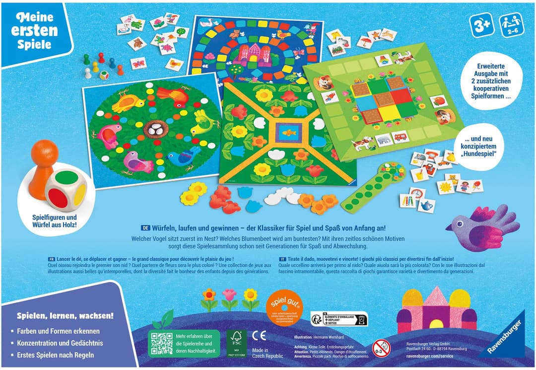 Ravensburger Spiel 4 erste Spiele | Mehrfarbig