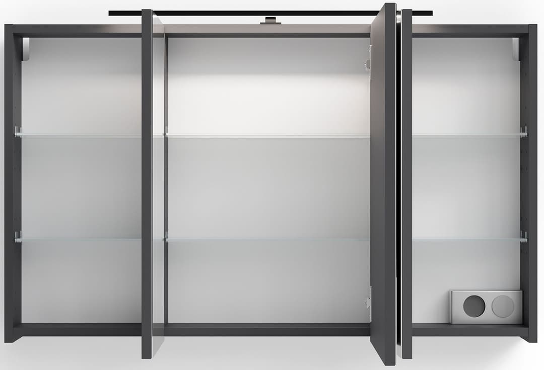 byLIVING Spiegelschrank Serie Spree | Schwarz