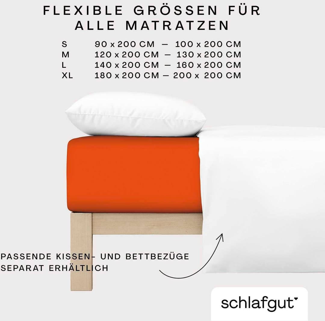 Schlafgut CASUAL Spannbettlaken | Rot