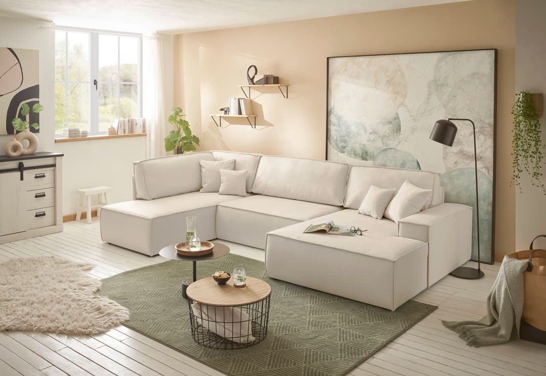 OTTO home Wohnlandschaft FINNLEY U-Form XXL 329 cm - OTTO. | Beige
