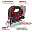 Einhell Akku-Stichsäge TE-JS 18/100 Li-Solo | Rot 3