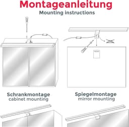B.K.Licht Spiegelleuchte Carina | Silber