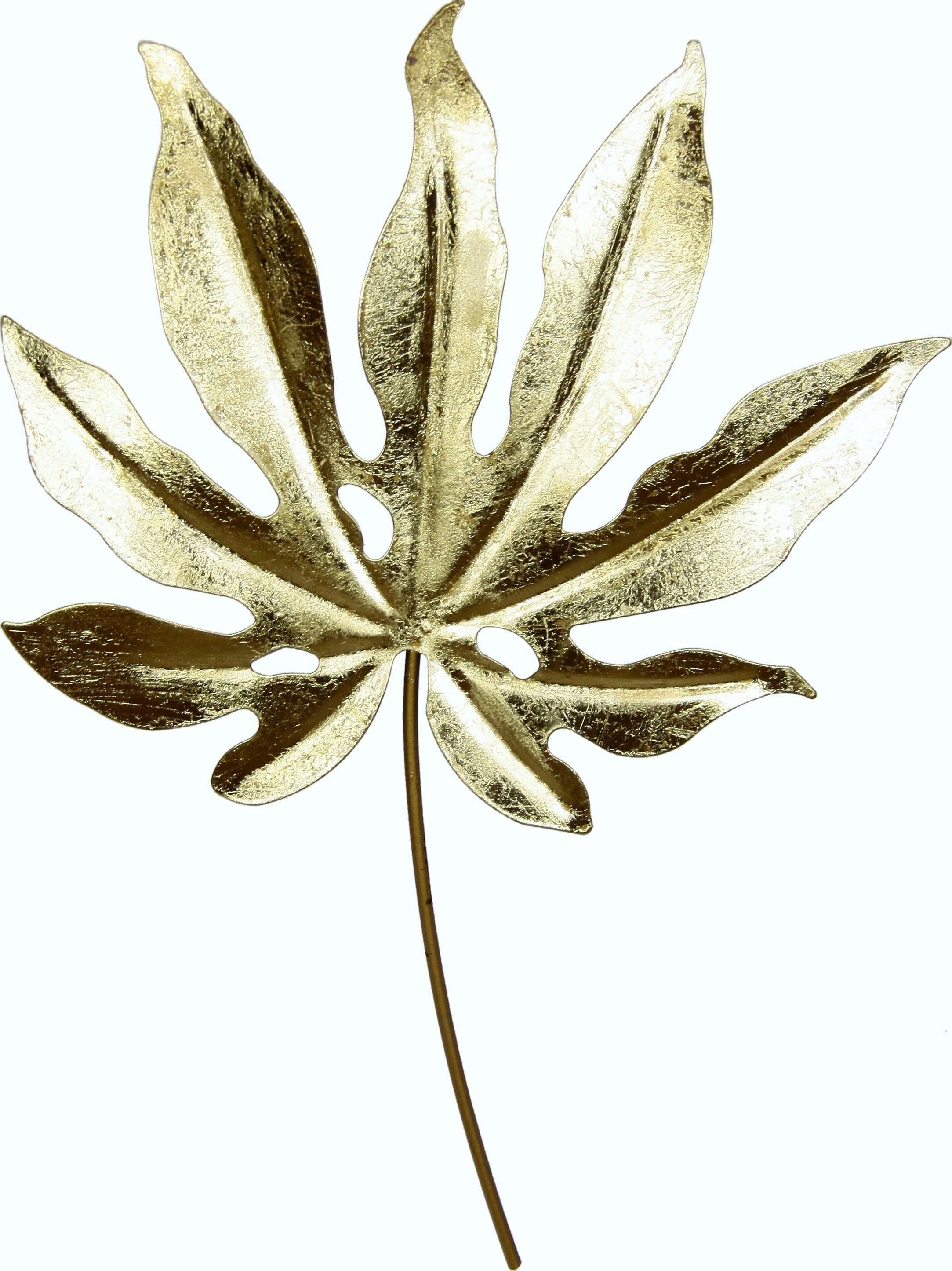 I.GE.A. Wanddekoobjekt Metall-Blatt | Gold