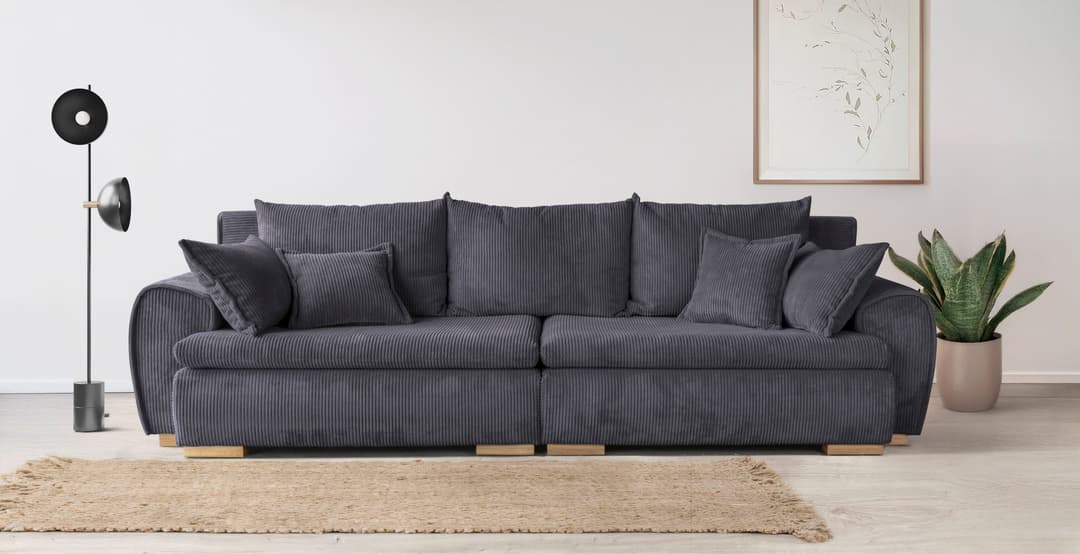 Home affaire Big-Sofa Katja | Grau