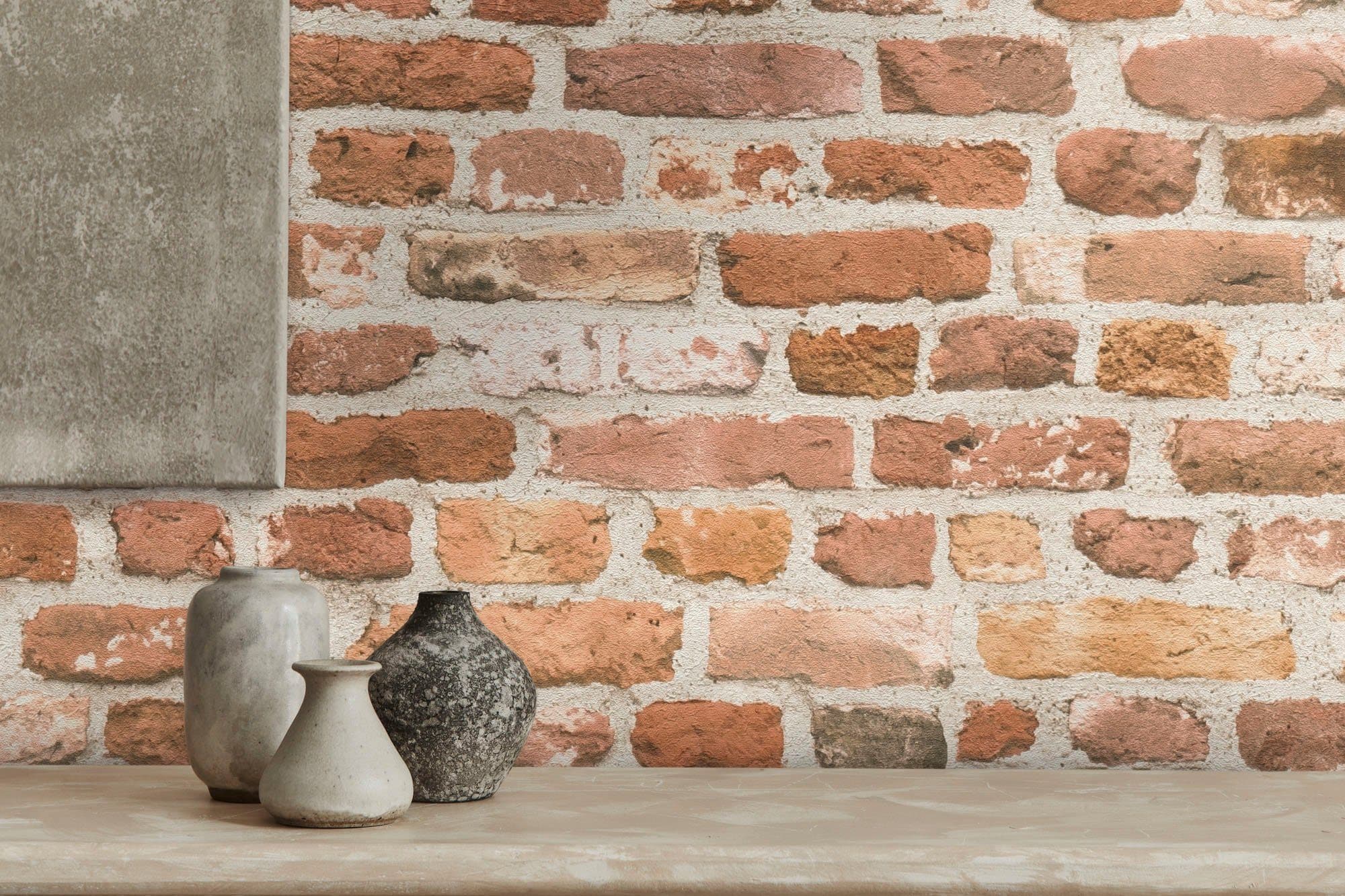 A.S. Création Bricks & Stones Vliestapete | Mehrfarbig