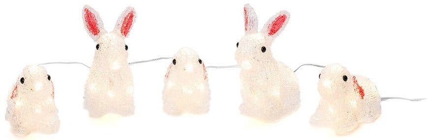 Konstsmide LED-Lichterkette Osterhase | Weiß