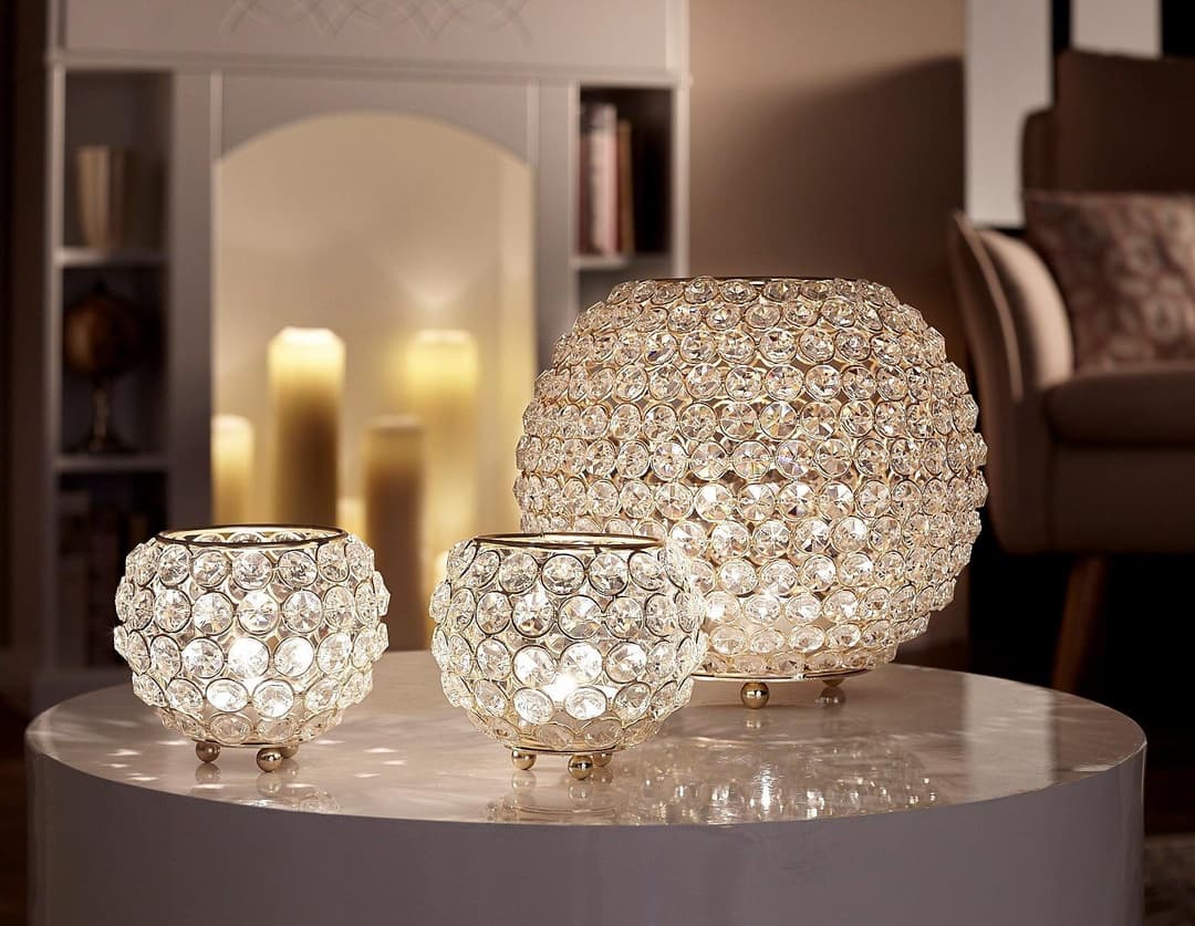 Home affaire Windlicht Kristall | Gold