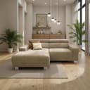 DOMO collection Ecksofa 100030 | Beige 3