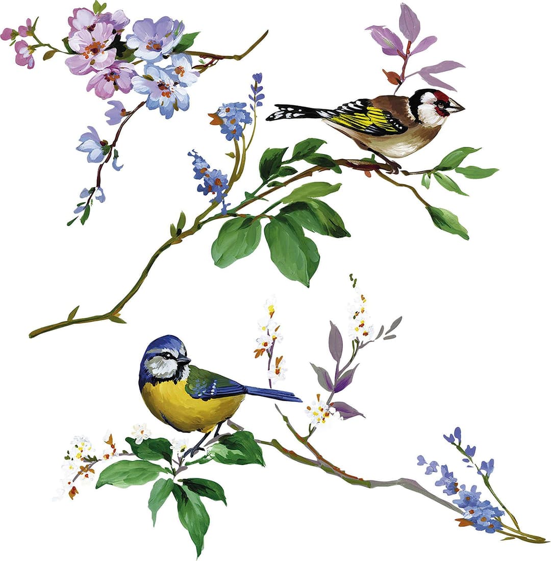 Komar Fensterbild Wedding Birds | Mehrfarbig