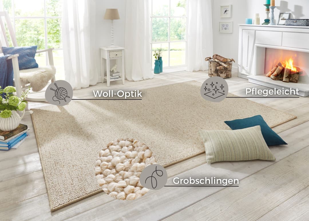 HANSE Home Teppich Wolly 2 | Beige