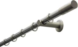 GARDINIA Gardinenstange Set Metall | Silber