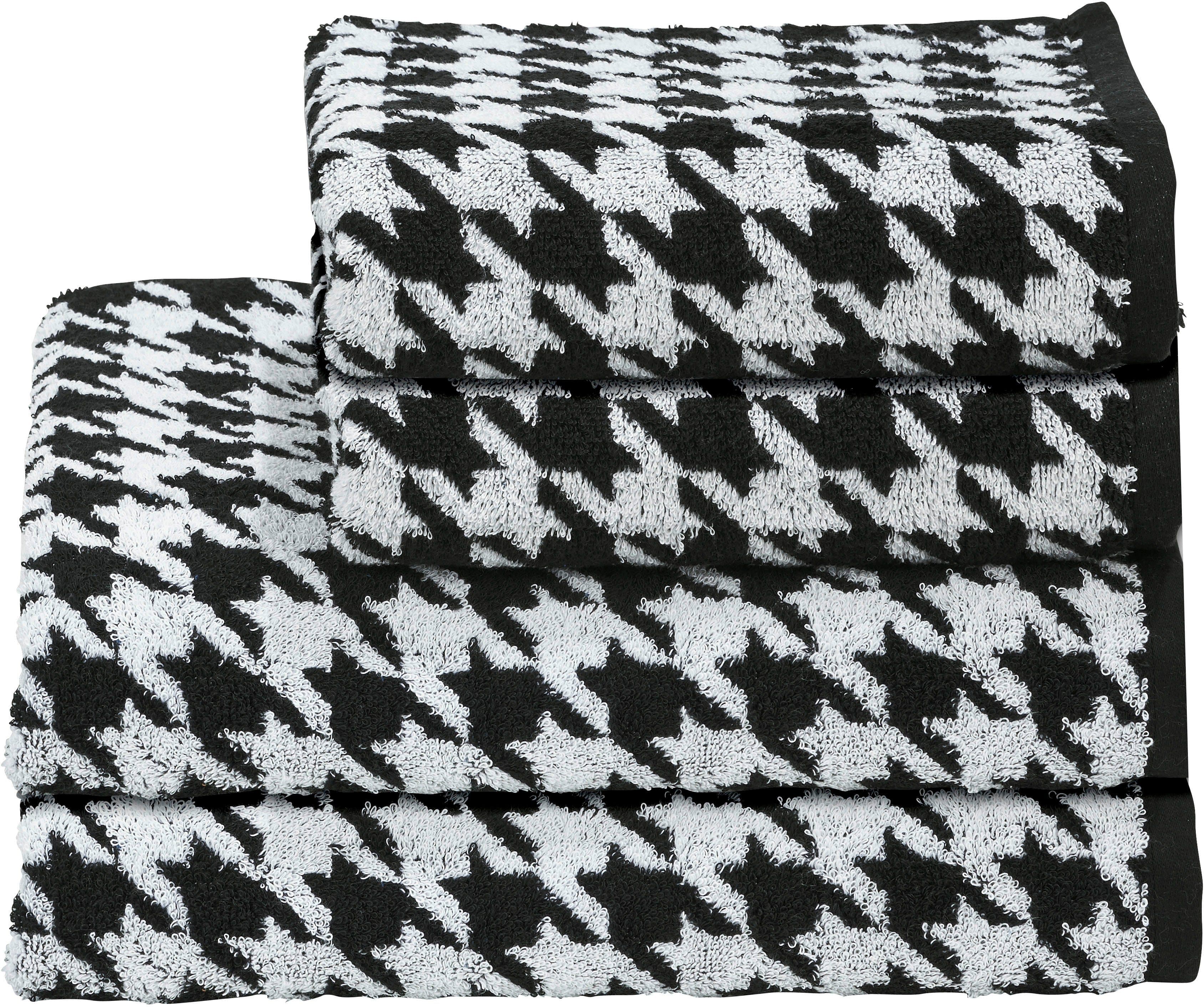 done.® Handtuch Set Daily Shapes Bird | Schwarz