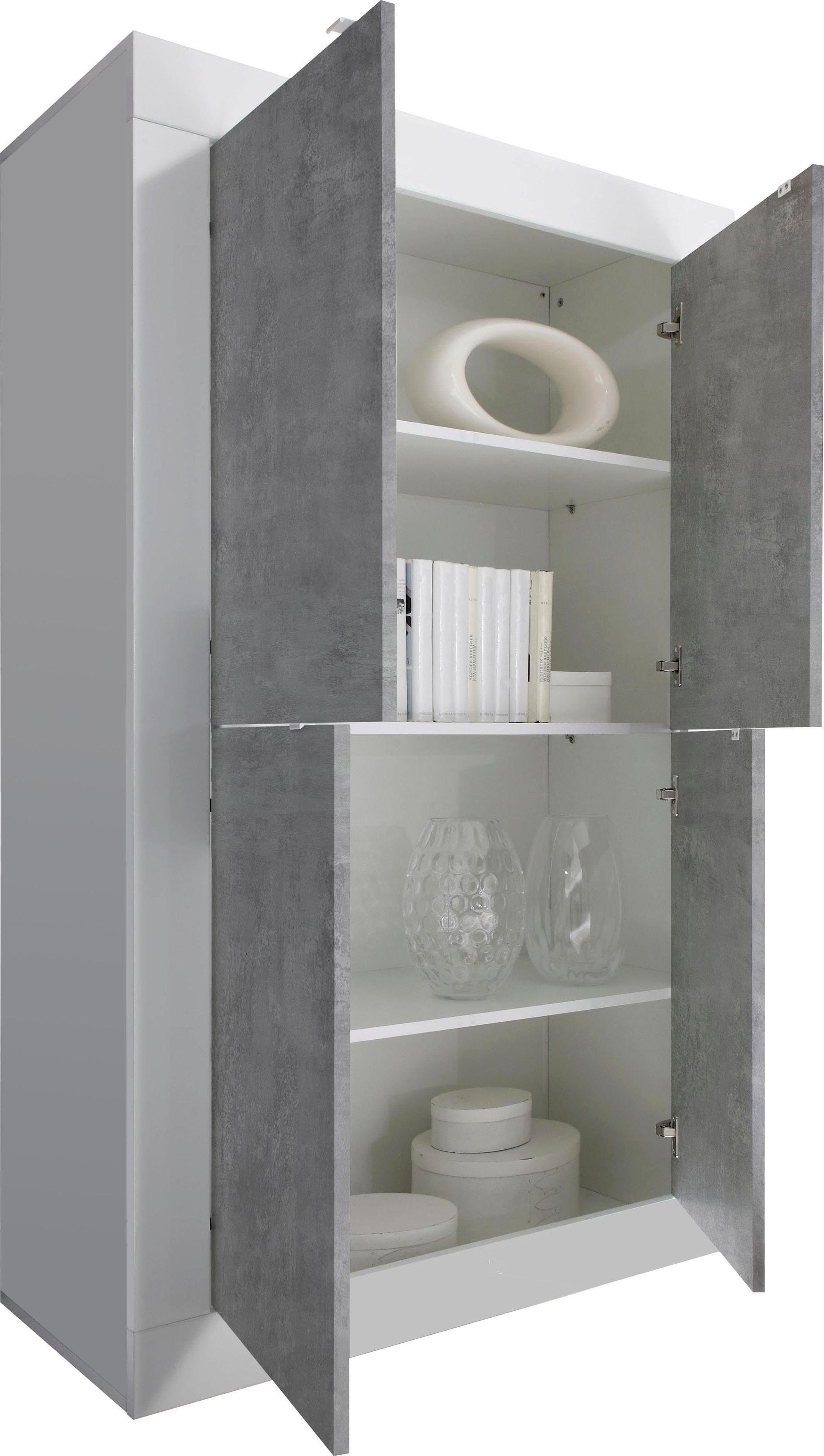Home affaire Highboard Basic | Weiß
