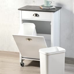 KESPER® Küchenwagen mit Abfalleimer | Weiß