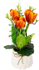 Kunstblume Tulpen Gesteck | Orange