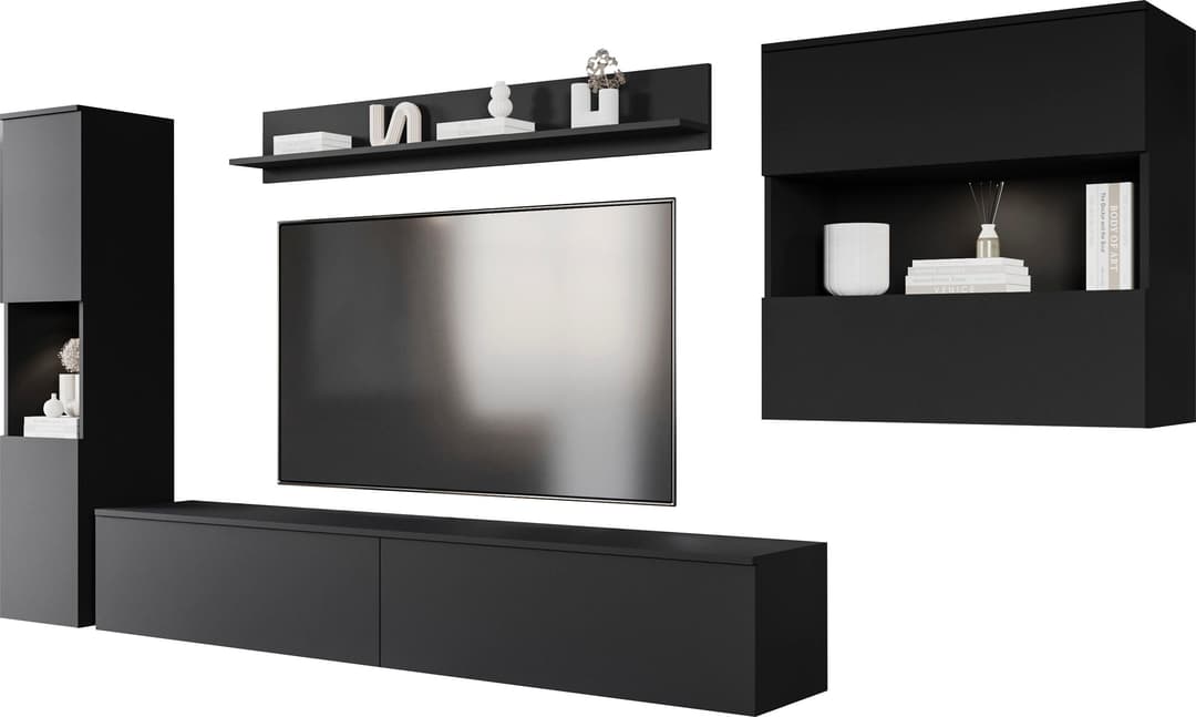 OTTO home Wohnwand PARIS | Schwarz