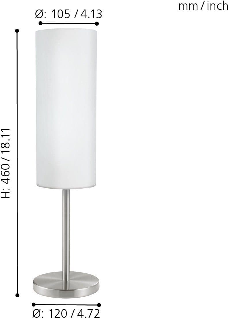 EGLO Tischleuchte TROY 3 | Silber