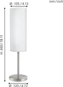 EGLO Tischleuchte TROY 3 | Silber 2