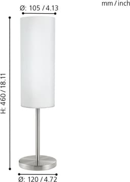 EGLO Tischleuchte TROY 3 | Silber