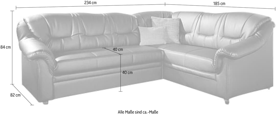 DOMO collection Ecksofa Montana | Rot
