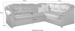 DOMO collection Ecksofa Montana | Rot