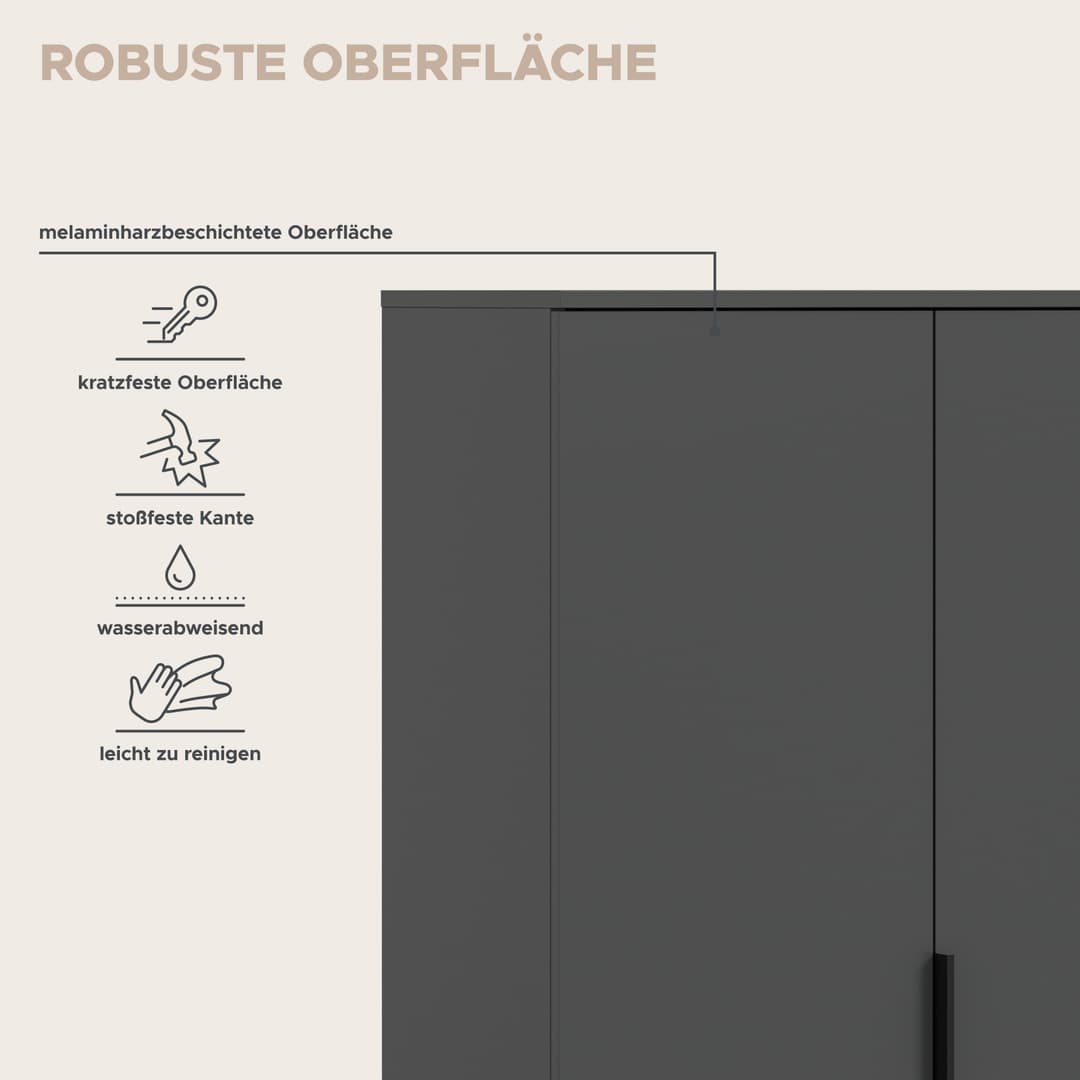 Home affaire Wäscheschrank SKARDE | Grau