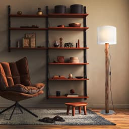 NOWA Stehlampe NORIN | Holztöne