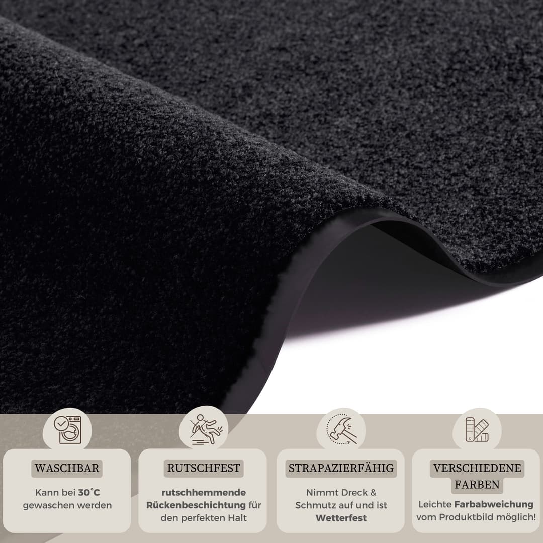 HANSE Home Wash & Clean Fußmatte | Schwarz