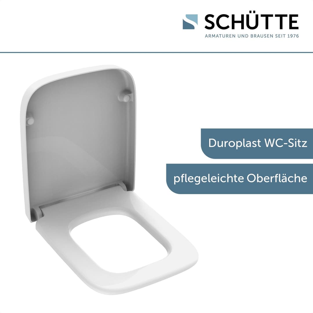Schütte WC-Sitz Duroplast WHITE E-Form PRO 4 | Weiß