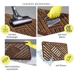 HANSE Home Fußmatte Grid Brushes Mat | Braun