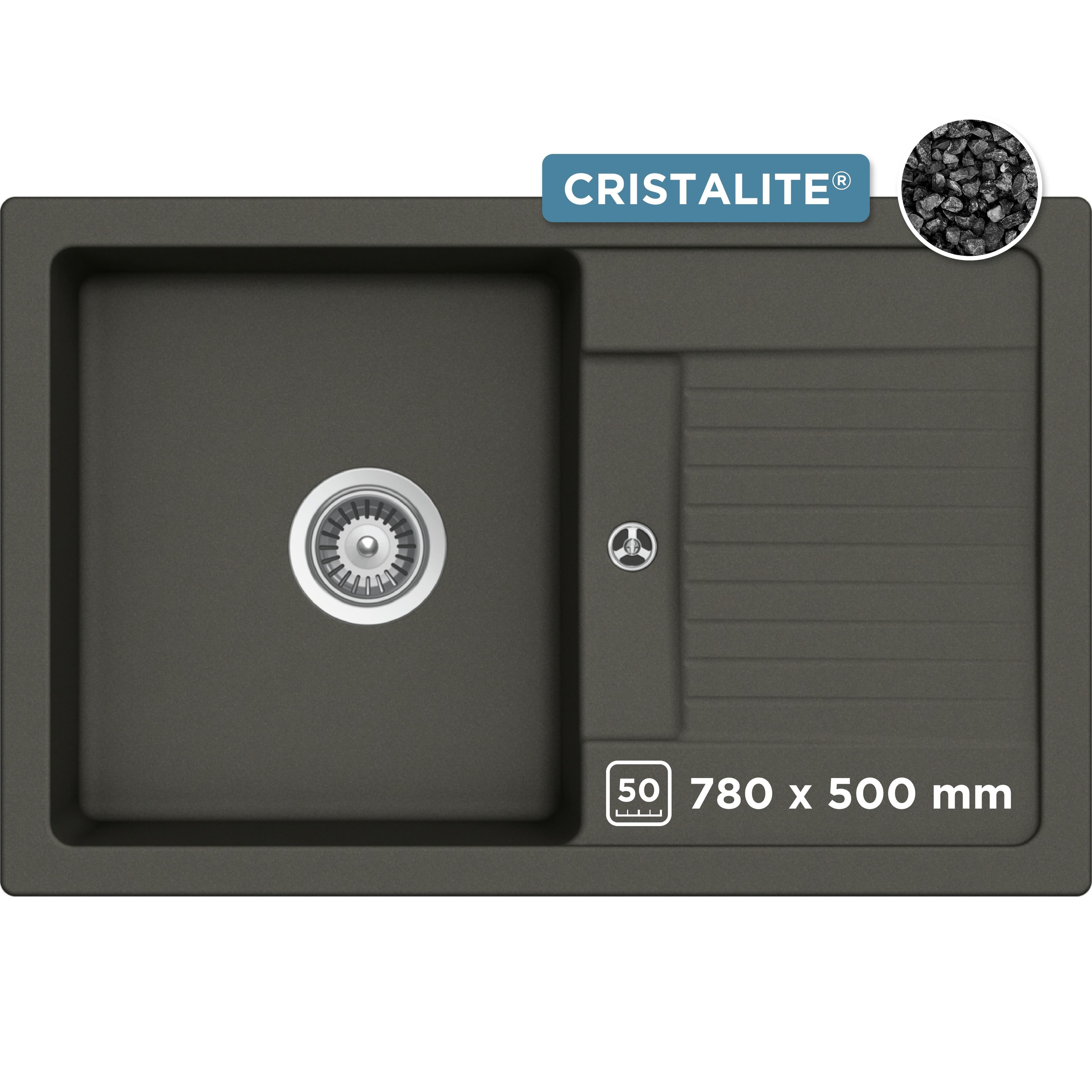 Schock Lima D-100S Granitspüle | Grau