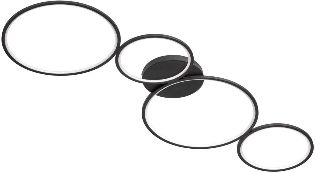 TRIO Leuchten LED Deckenleuchte Rondo | Schwarz