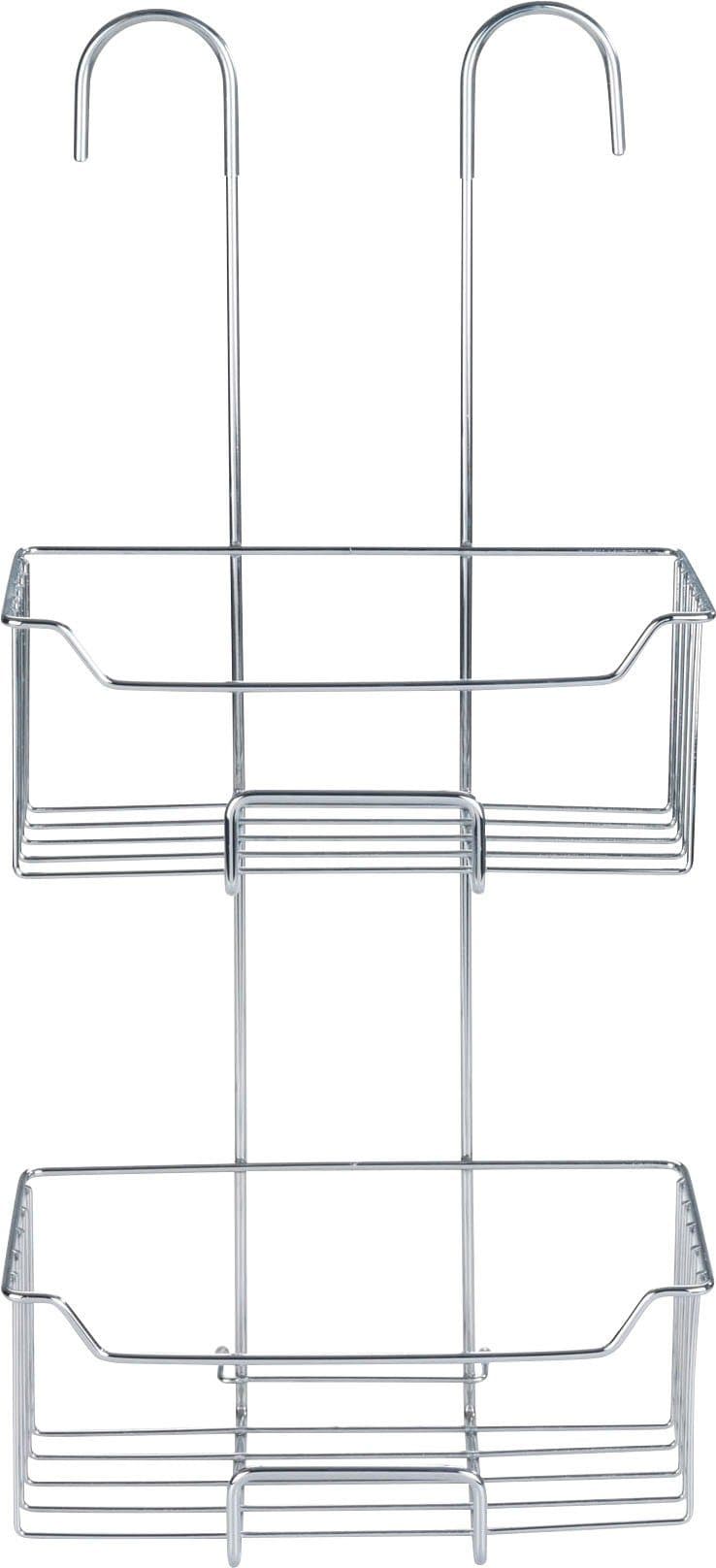 WENKO Duschablage Milo, 2 Etagen | Silber