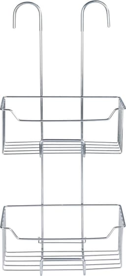 WENKO Duschablage Milo, 2 Etagen | Silber