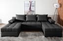 COLLECTION AB Wohnlandschaft Josy U-Form | Schwarz