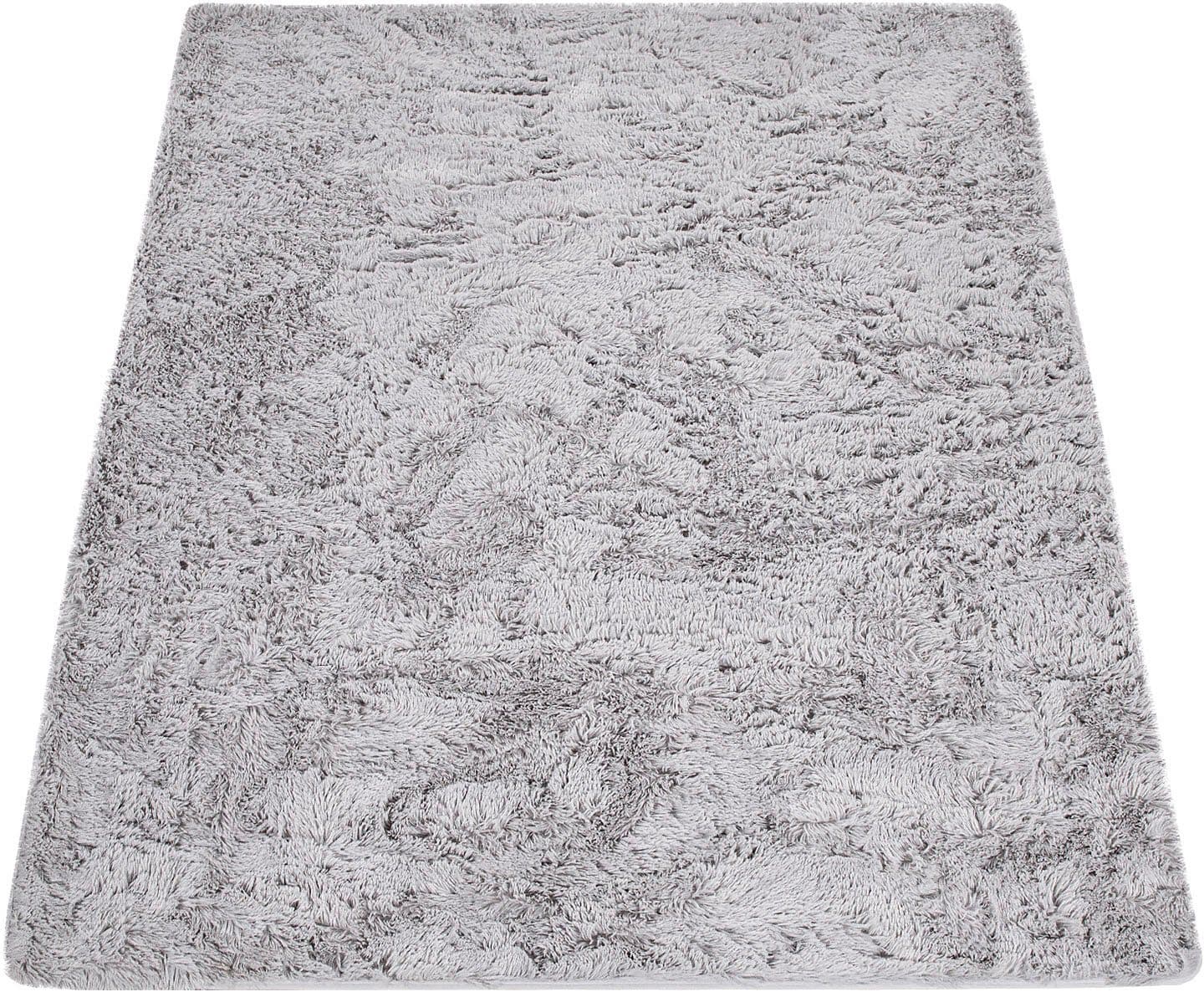 Paco Home Hochflor-Teppich Silky 591 | Grau