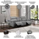 OTTO home 3-Sitzer LUND | Braun 3