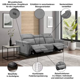 OTTO home 3-Sitzer LUND | Braun