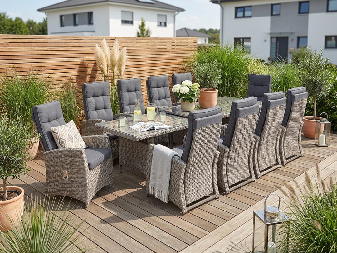 KONIFERA Garten-Essgruppe Monaco | Braun