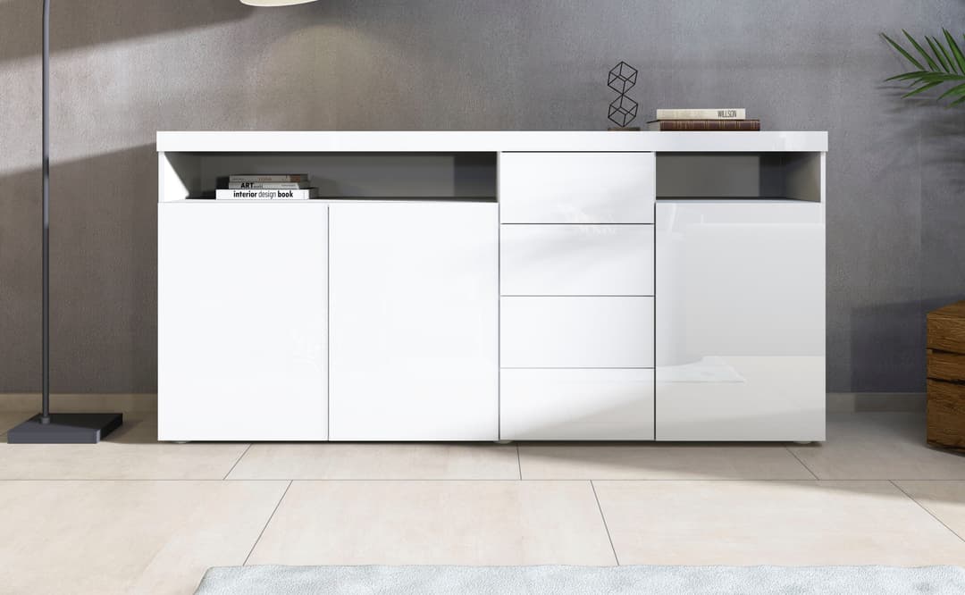 borchardt Möbel Highboard Kapstadt | Weiß